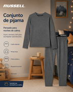 Pijama Manga Larga para Niño | Russell | Gris Oscuro