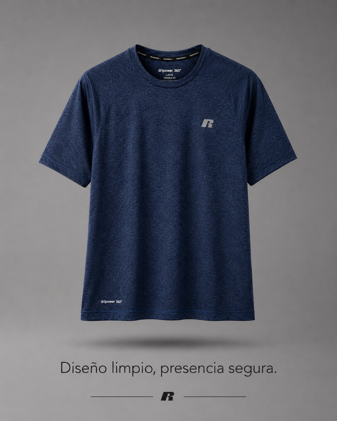 Camisa Deportiva Manga Corta para Caballero | Russell Dripower 360 | Freshforce