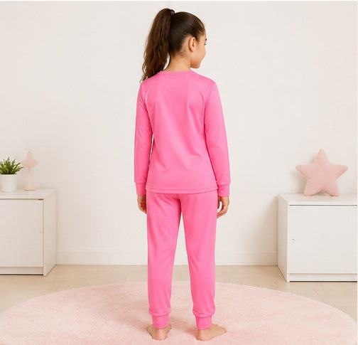 Pijama Manga Larga para Niña | Fruit of the Loom | Rosa Coral