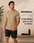 Camisa Deportiva Manga Corta para Caballero | Russell Dripower 360 | Freshforce