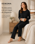 Pijama Manga Larga para Dama | Sonoma | Negro