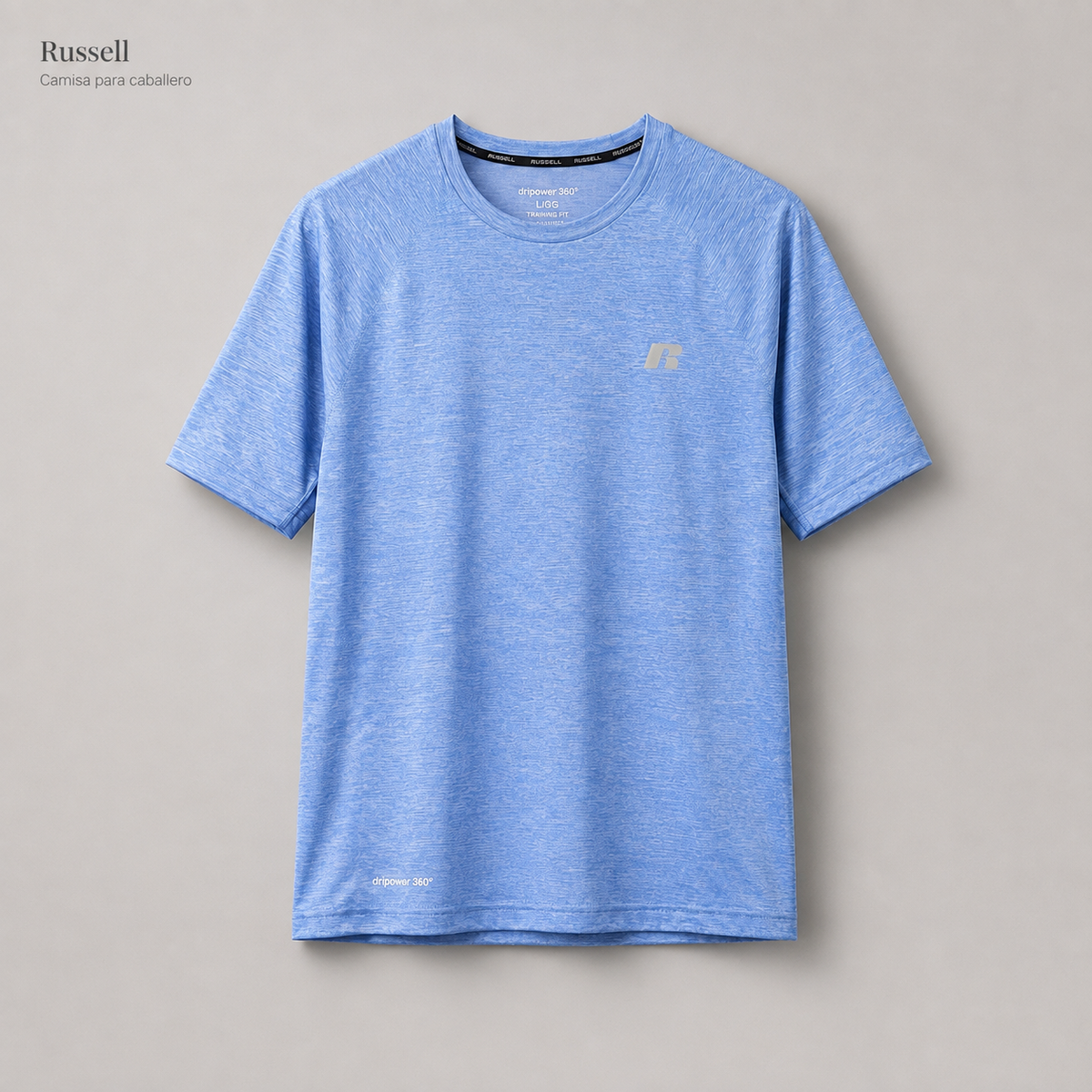Camisa Deportiva Manga Corta para Caballero | Russell Dripower 360 | Freshforce