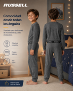 Pijama Manga Larga para Niño | Russell | Gris Oscuro