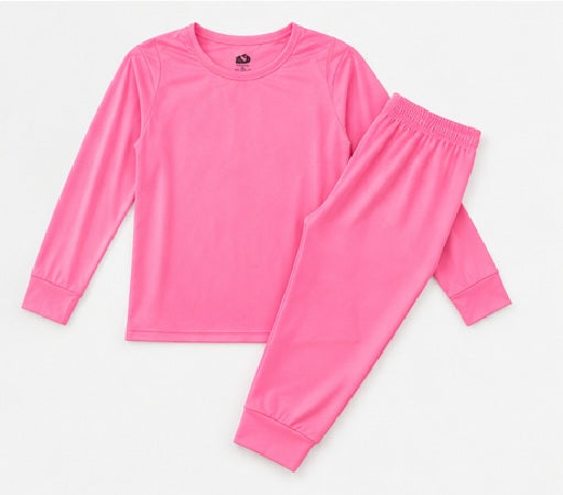 Pijama Manga Larga para Niña | Fruit of the Loom | Rosa Coral